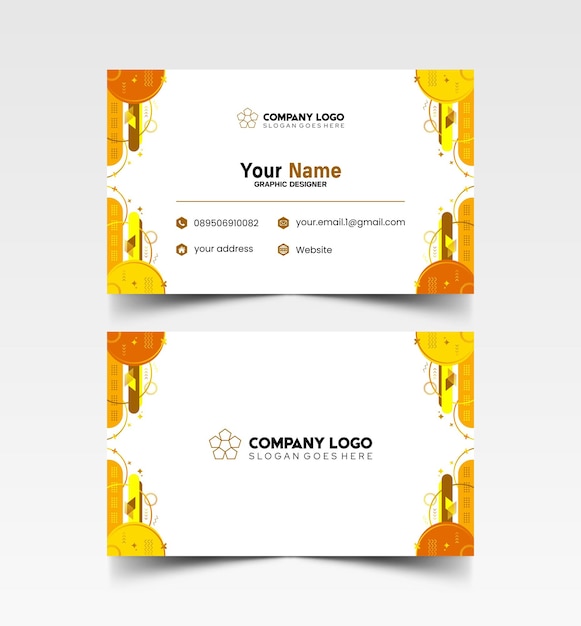 Modelo de diseño simple de nombre y tarjeta de identificación 7