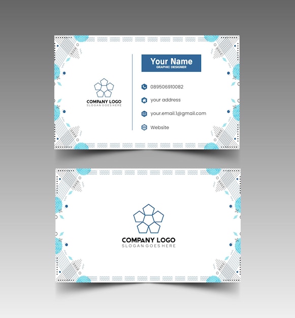 Modelo de diseño simple de nombre y tarjeta de identificación 7