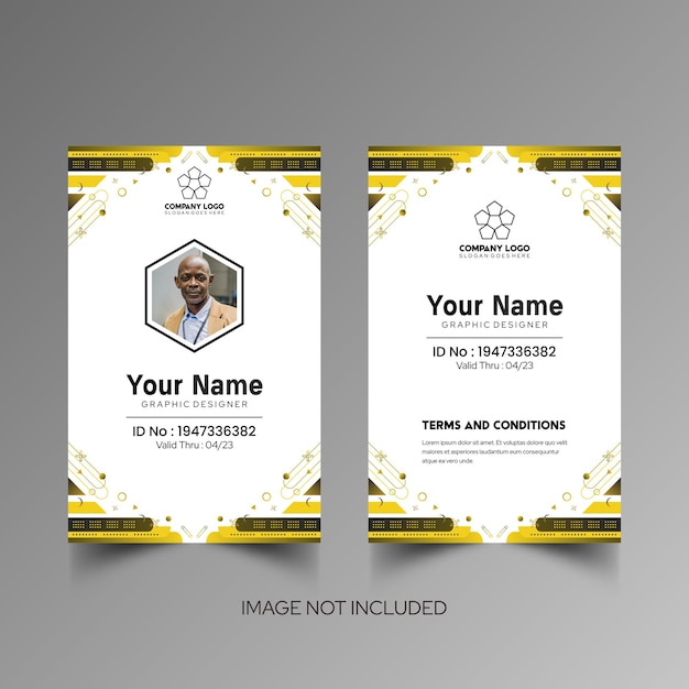 Modelo de diseño simple de nombre y tarjeta de identificación 7