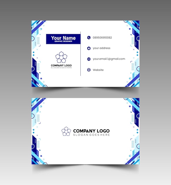 Modelo de diseño simple de nombre y tarjeta de identificación 7