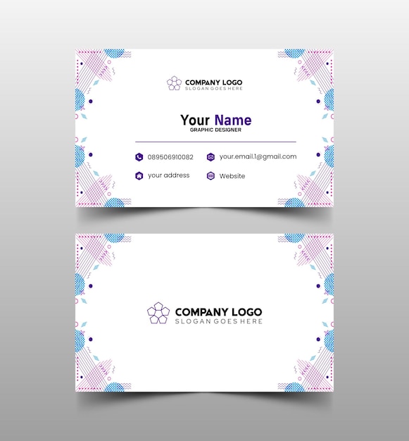 Modelo de diseño simple de nombre y tarjeta de identificación 7