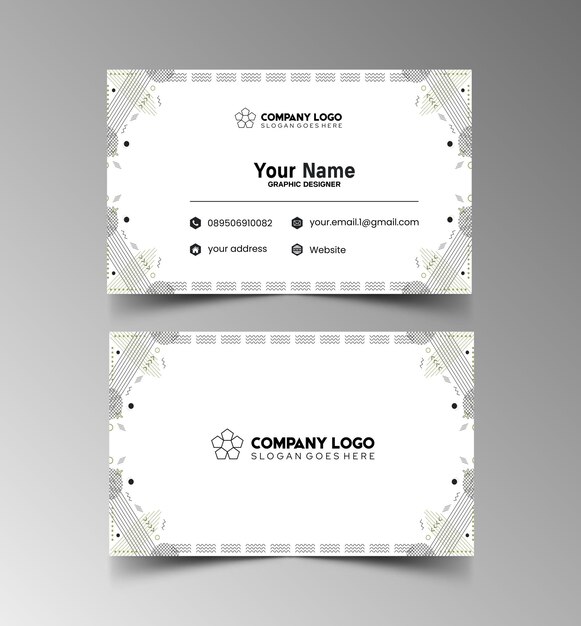 Modelo de diseño simple de nombre y tarjeta de identificación 7