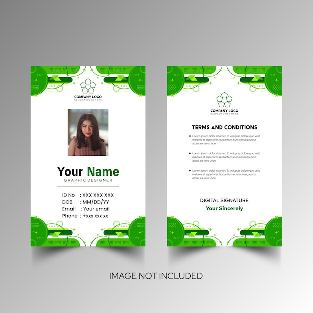 Modelo de diseño simple de nombre y tarjeta de identificación 7