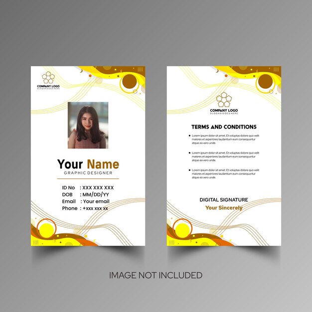 Modelo de diseño simple de nombre y tarjeta de identificación 7