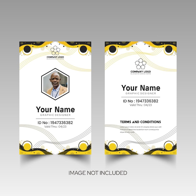 Modelo de diseño simple de nombre y tarjeta de identificación 7