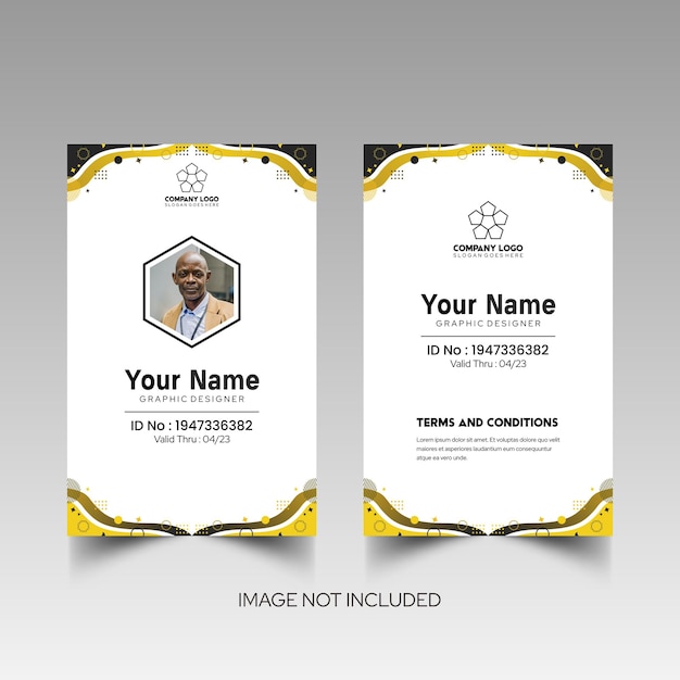 Modelo de diseño simple de nombre y tarjeta de identificación 7