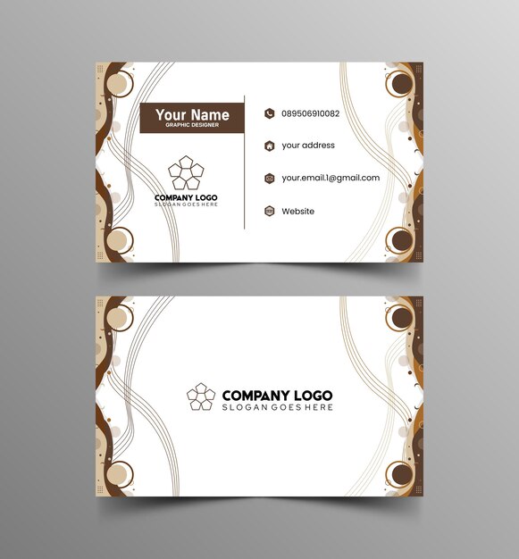 Modelo de diseño simple de nombre y tarjeta de identificación 7