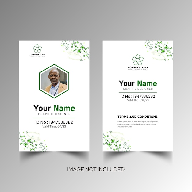 Modelo de diseño simple de nombre y tarjeta de identificación 7