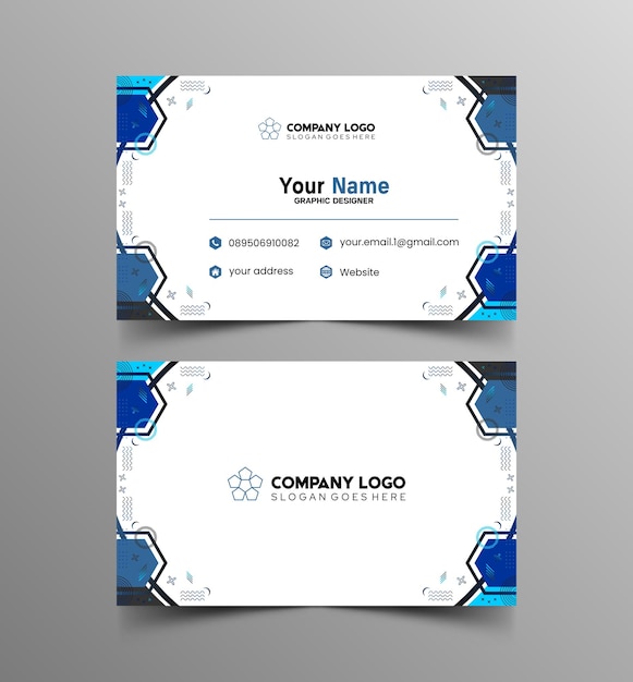 Modelo de diseño simple de nombre y tarjeta de identificación 7