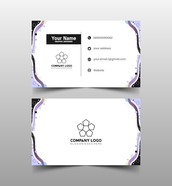 Modelo de diseño simple de nombre y tarjeta de identificación 7