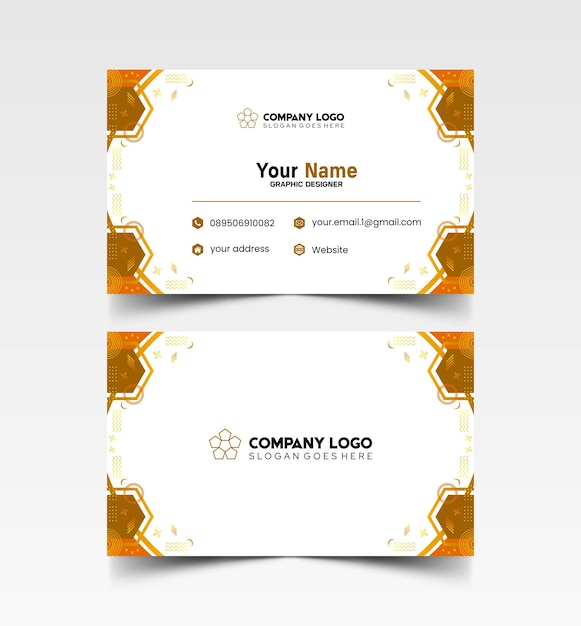 Modelo de diseño simple de nombre y tarjeta de identificación 7
