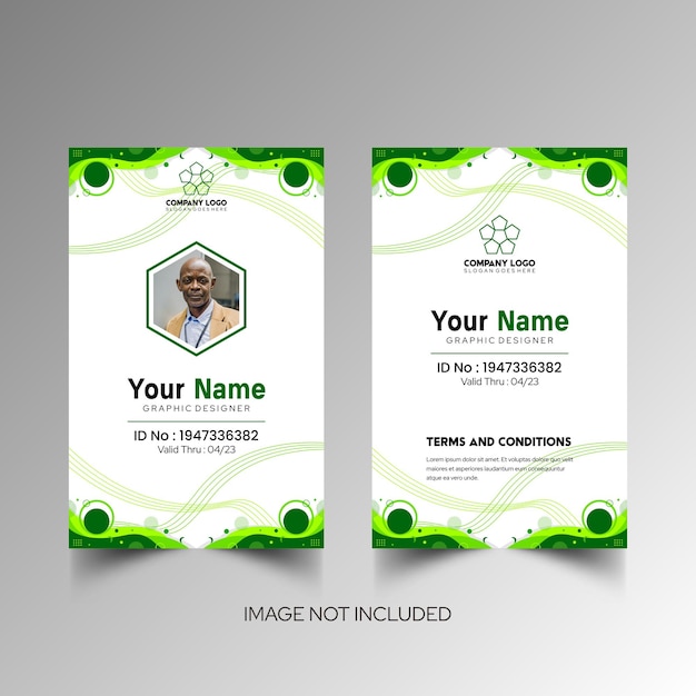 Modelo de diseño simple de nombre y tarjeta de identificación 7