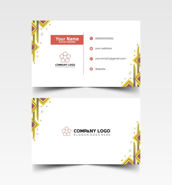 Modelo de diseño simple de nombre y tarjeta de identificación 7