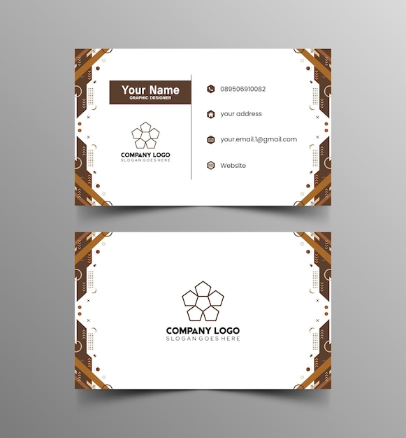 Modelo de diseño simple de nombre y tarjeta de identificación 7