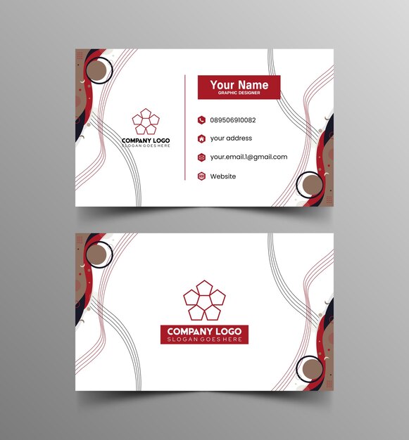 Modelo de diseño simple de nombre y tarjeta de identificación 7