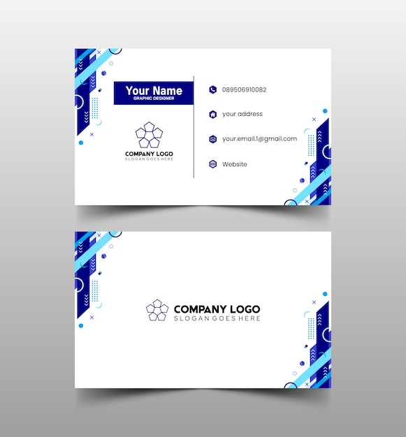 Modelo de diseño simple de nombre y tarjeta de identificación 7