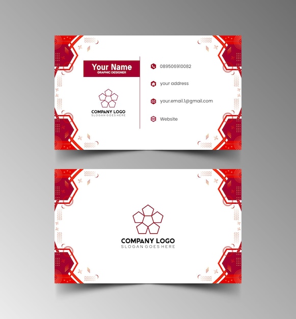 Modelo de diseño simple de nombre y tarjeta de identificación 7