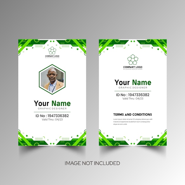 Modelo de diseño simple de nombre y tarjeta de identificación 7