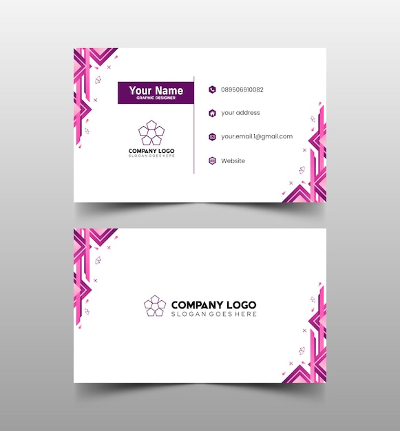 Modelo de diseño simple de nombre y tarjeta de identificación 7