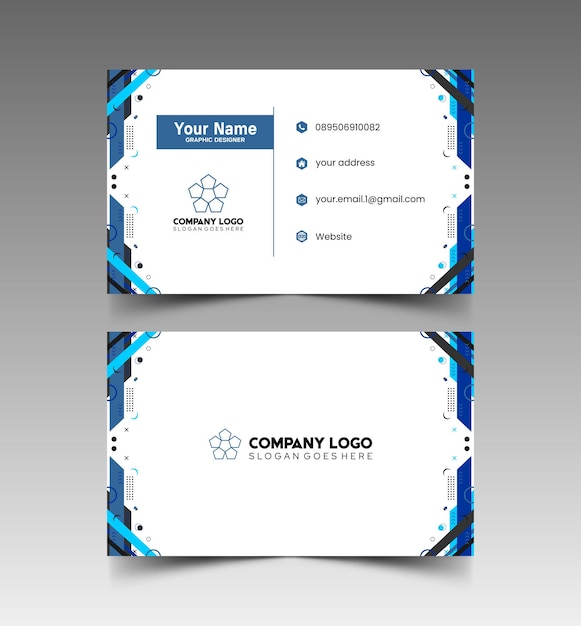 Modelo de diseño simple de nombre y tarjeta de identificación 7