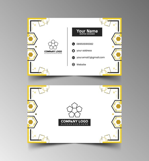Modelo de diseño simple de nombre y tarjeta de identificación 7
