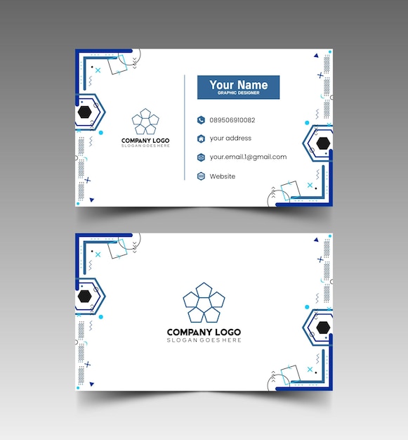 Modelo de diseño simple de nombre y tarjeta de identificación 7