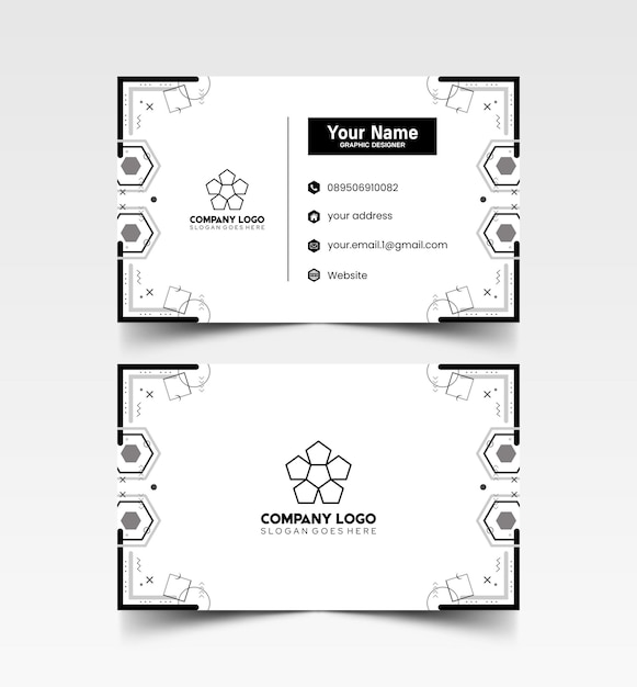 Modelo de diseño simple de nombre y tarjeta de identificación 7