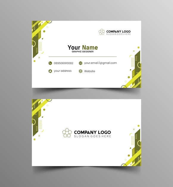 Modelo de diseño simple de nombre y tarjeta de identificación 7