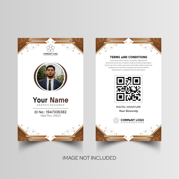 Modelo de diseño simple de nombre y tarjeta de identificación 7