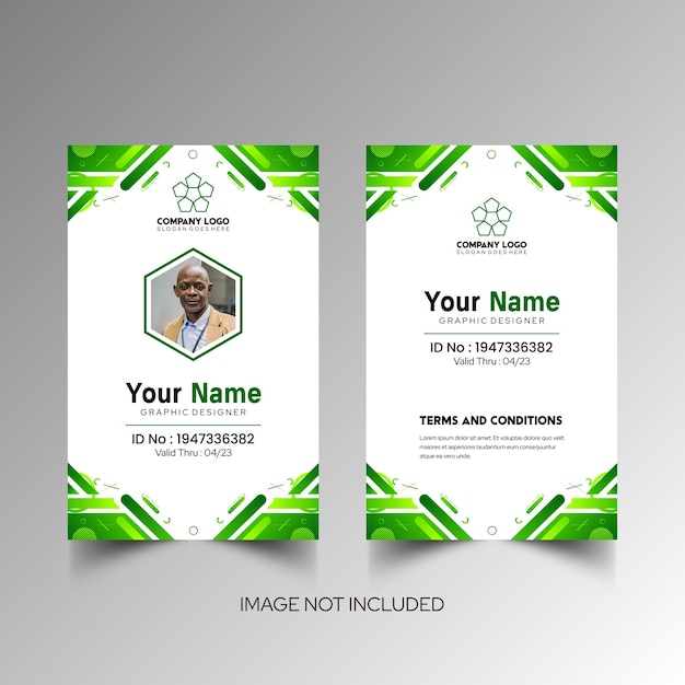 Modelo de diseño simple de nombre y tarjeta de identificación 7