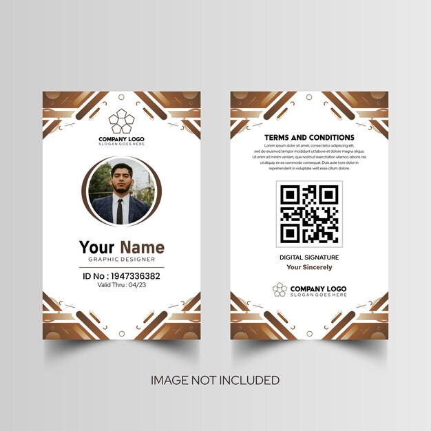 Modelo de diseño simple de nombre y tarjeta de identificación 7