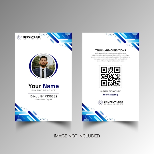 Modelo de diseño simple de nombre y tarjeta de identificación 7