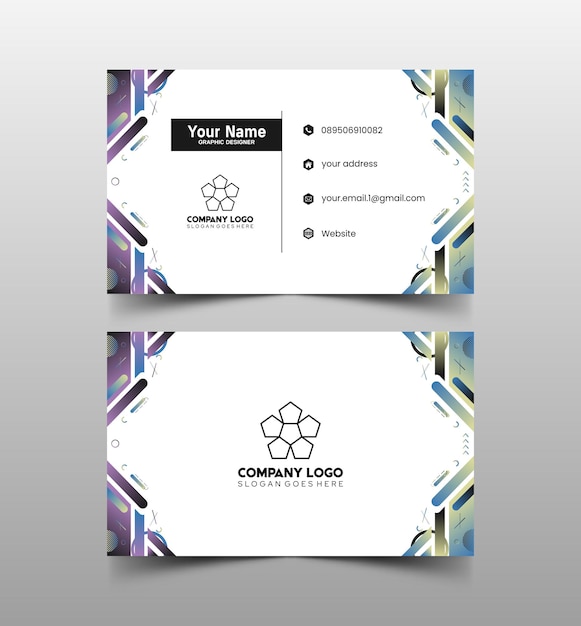 Modelo de diseño simple de nombre y tarjeta de identificación 7