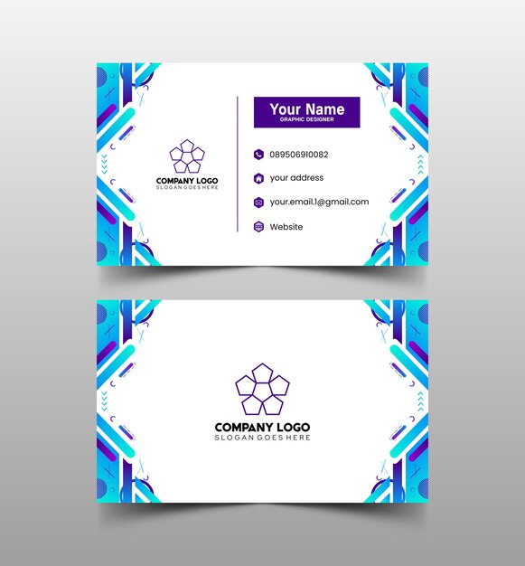 Modelo de diseño simple de nombre y tarjeta de identificación 7