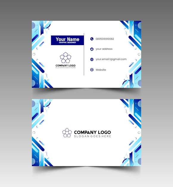 Modelo de diseño simple de nombre y tarjeta de identificación 7