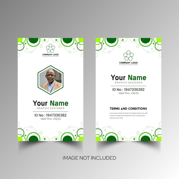 Modelo de diseño simple de nombre y tarjeta de identificación 7