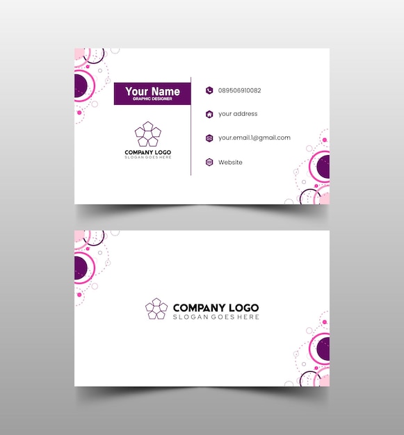 Modelo de diseño simple de nombre y tarjeta de identificación 7