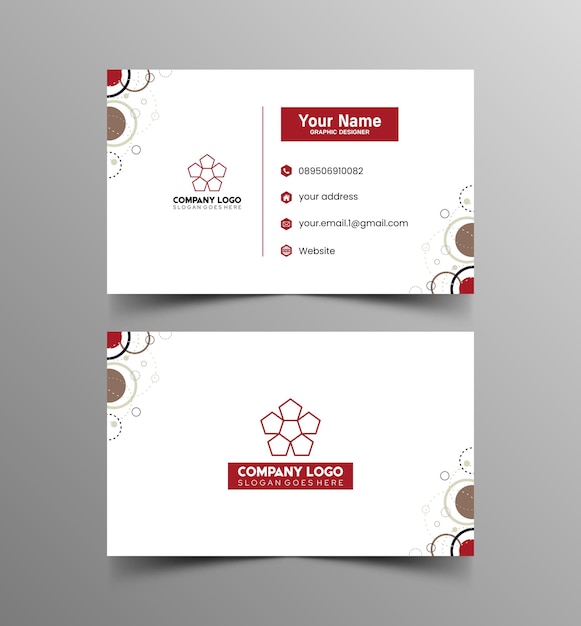 Modelo de diseño simple de nombre y tarjeta de identificación 7