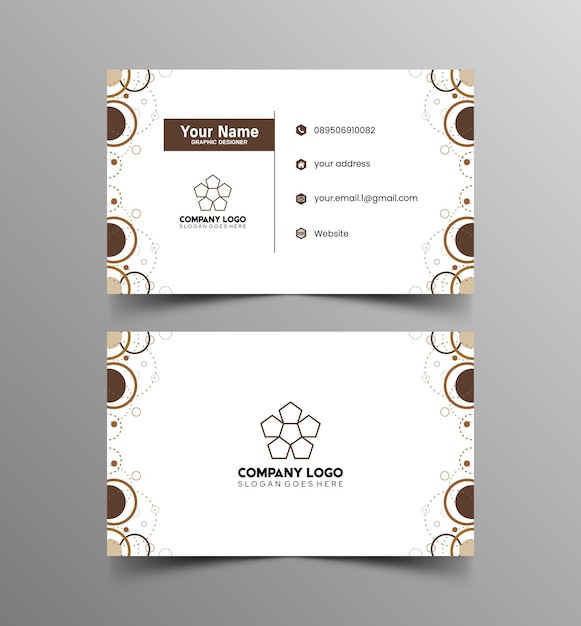 Modelo de diseño simple de nombre y tarjeta de identificación 7
