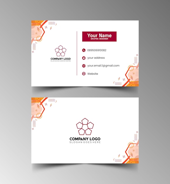 Modelo de diseño simple de nombre y tarjeta de identificación 7