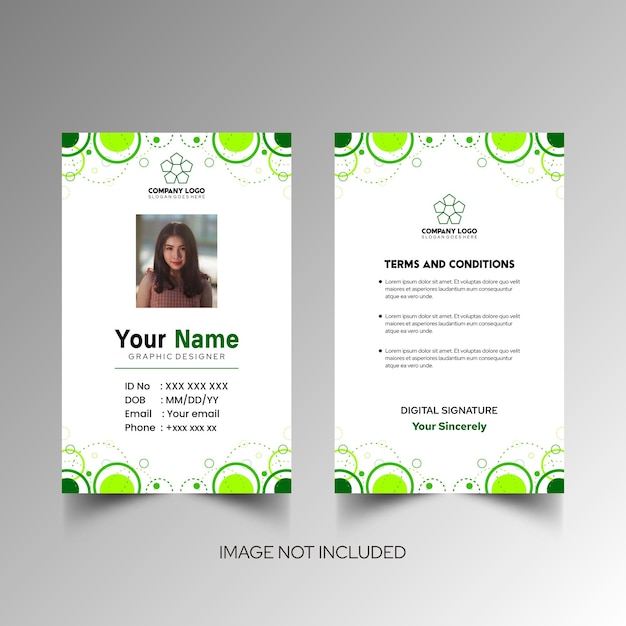 Modelo de diseño simple de nombre y tarjeta de identificación 7