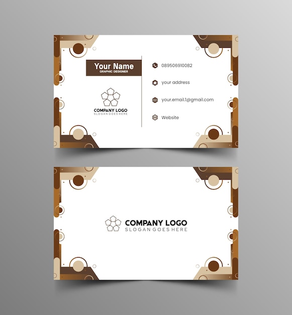 Modelo de diseño simple de nombre y tarjeta de identificación 8