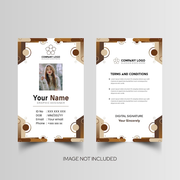 Modelo de diseño simple de nombre y tarjeta de identificación 8