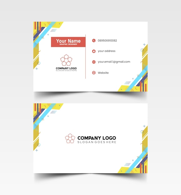 Modelo de diseño simple de nombre y tarjeta de identificación 8