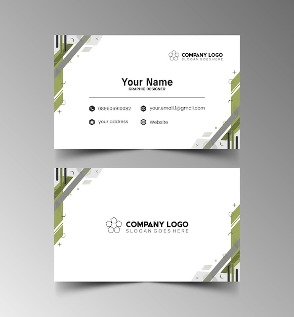 Modelo de diseño simple de nombre y tarjeta de identificación 8