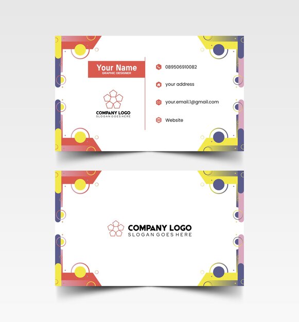 Modelo de diseño simple de nombre y tarjeta de identificación 8