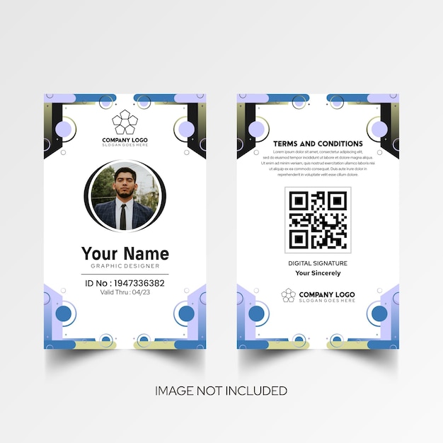 Modelo de diseño simple de nombre y tarjeta de identificación 8