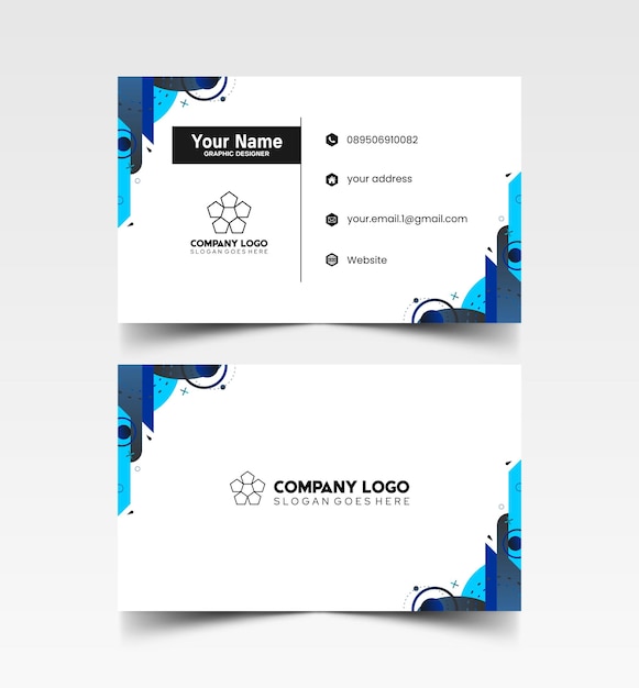 Modelo de diseño simple de nombre y tarjeta de identificación 8