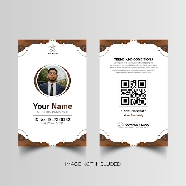 Modelo de diseño simple de nombre y tarjeta de identificación 8