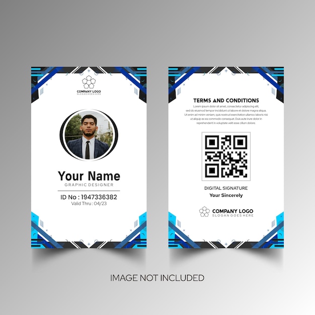 Modelo de diseño simple de nombre y tarjeta de identificación 8